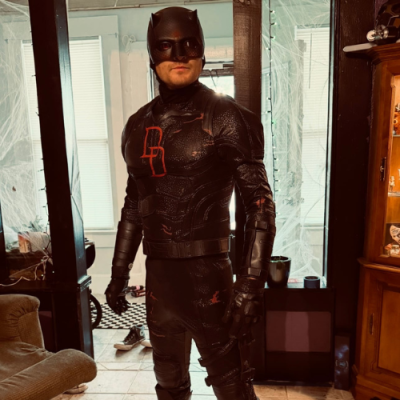 Customer wearing Daredevil: Born Again Season 2 Costume Cosplay Black Suit Matt Murdock Upgrade Ver. Unibuyplus