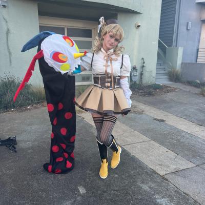 Customer wearing Puella Magi Madoka Magica‎ Shoes Cosplay Tomoe Mami Women Boots Unibuy