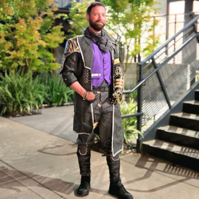 Customer wearing Clair Obscur: Expedition 33 Gustave Costume Cosplay Suit Unibuyplus