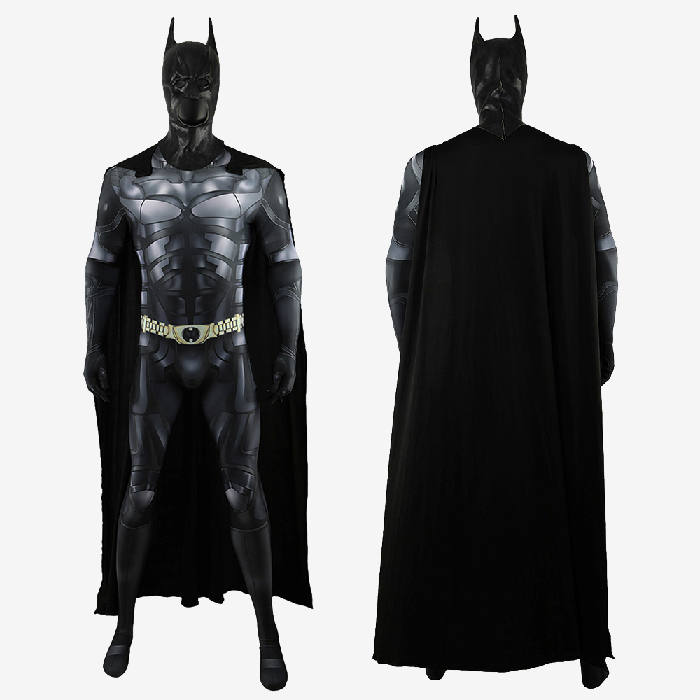 The Dark Knight Batsuit Bodysuit Cosplay Costume Bruce Wayne with Cloak For Kids Adult Unibuy