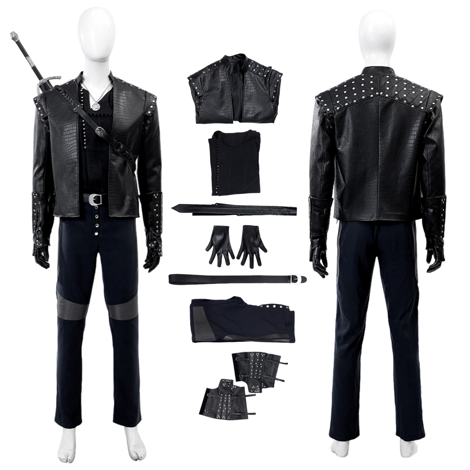 The Witcher 5 Geralt Costume Cosplay Suit Unibuyplus