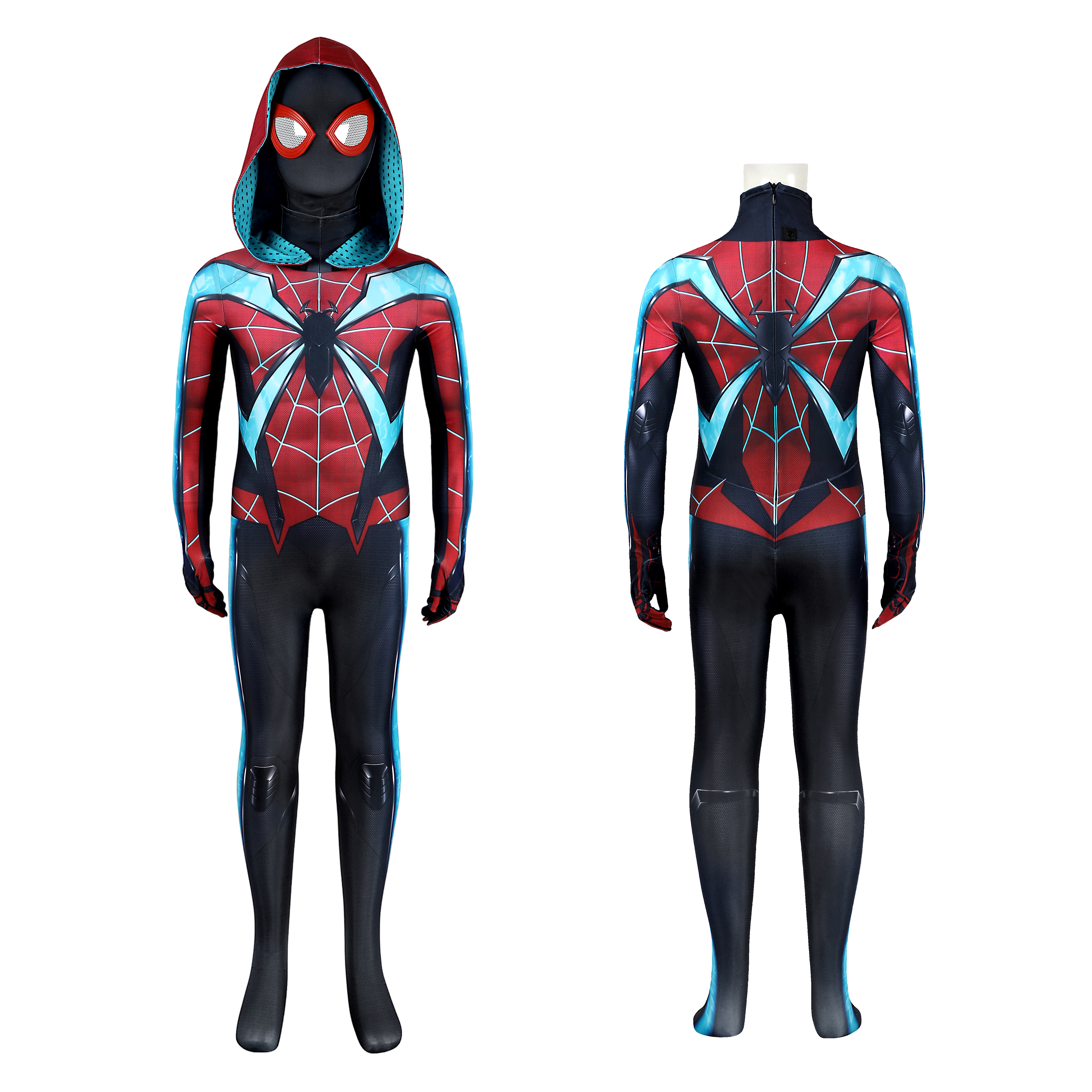 Marvel's Spider-Man 2 Miles Morales Evolved Suit Costume Cosplay Kids Unibuyplus