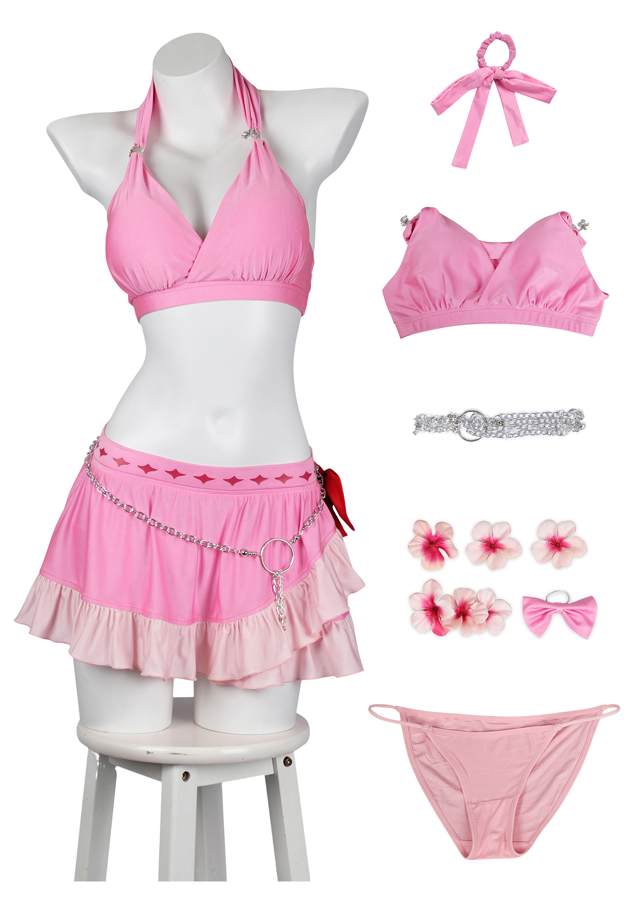 Final Fantasy VII Rebirth Aerith Gainsborough Swimsuit Costume Cosplay Unibuyplus
