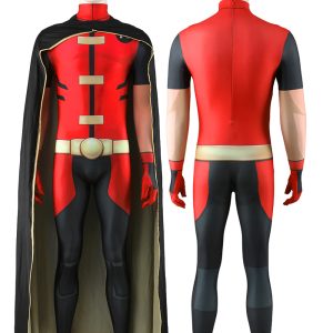 Teen Titans Robin Bodysuit Costume Cosplay with Cloak For Kids Adult Unibuyplus