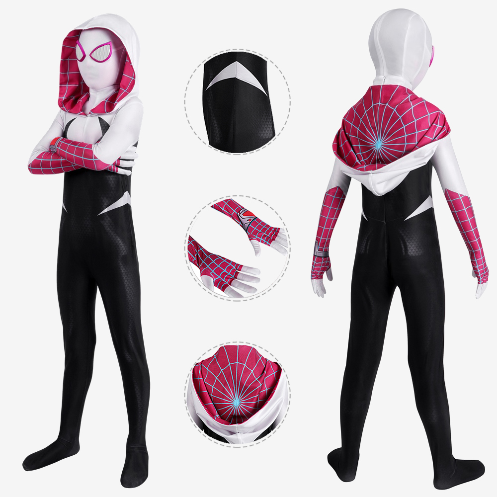 Spider-Man Across The Spider-Verse Gwen Stacy Bodysuit Costume Cosplay Kids Unibuy