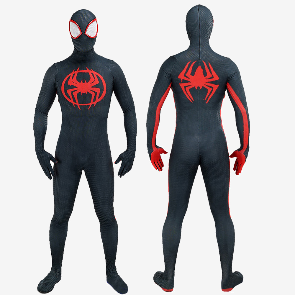 Spider-Man Across the Spider-Verse Miles Morales Suit Costume Cosplay Bodysuit For Men Kids Unibuyplus
