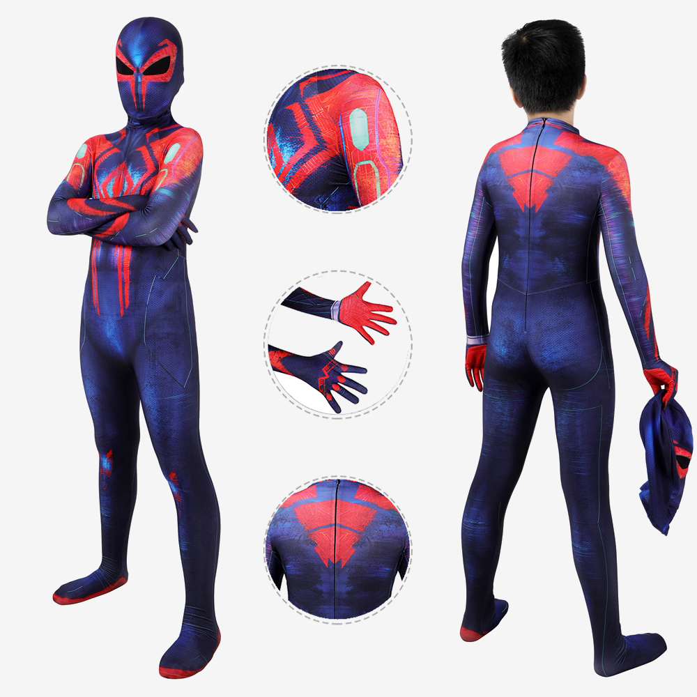 Spiderman 2099 Bodysuit Costume Cosplay Kids Spider-Man: Across The Spider-Verse Unibuy