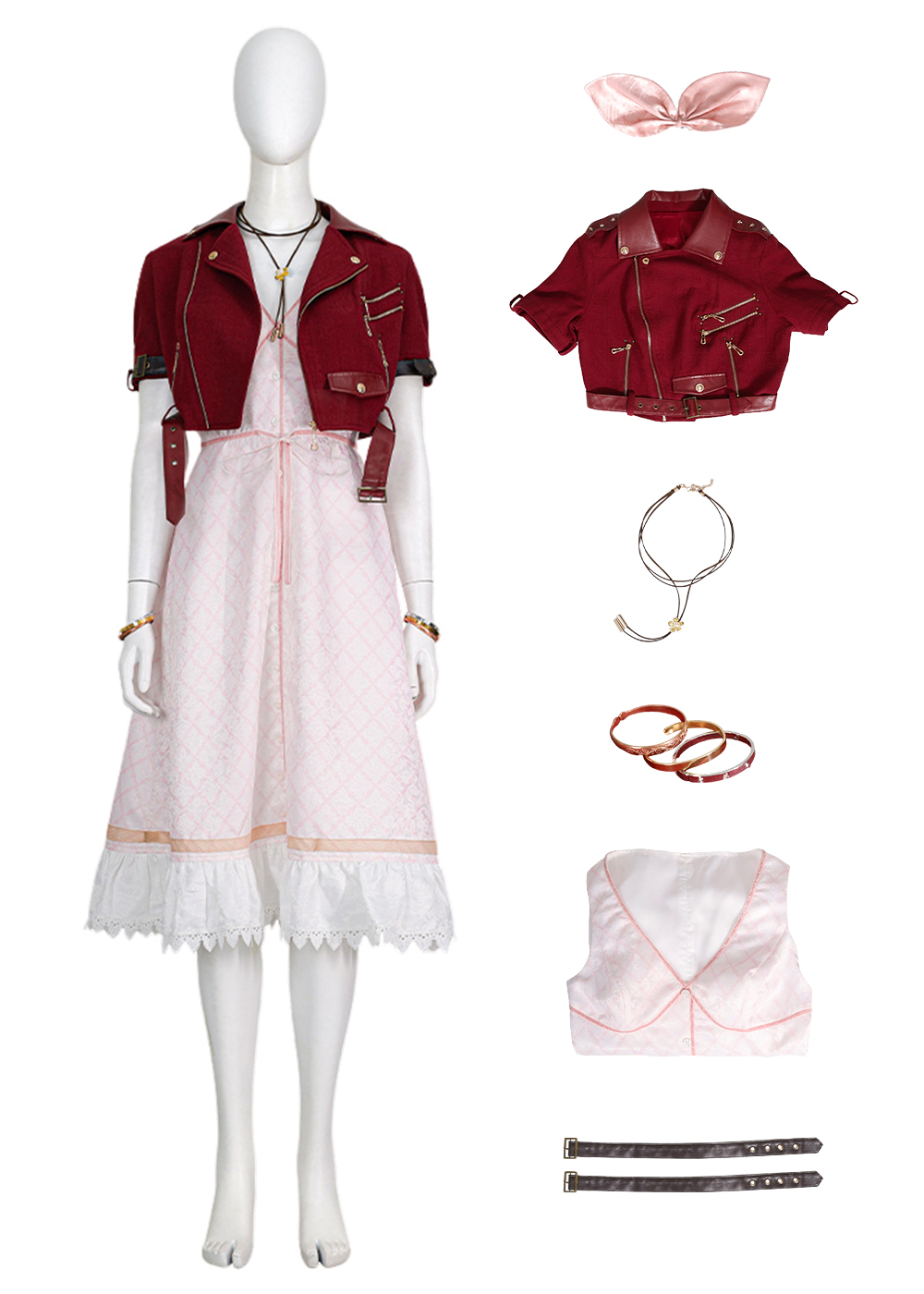 Aerith Gainsborough Costume Cosplay Suit Final Fantasy VII Rebirth Deluxe Version Unibuyplus