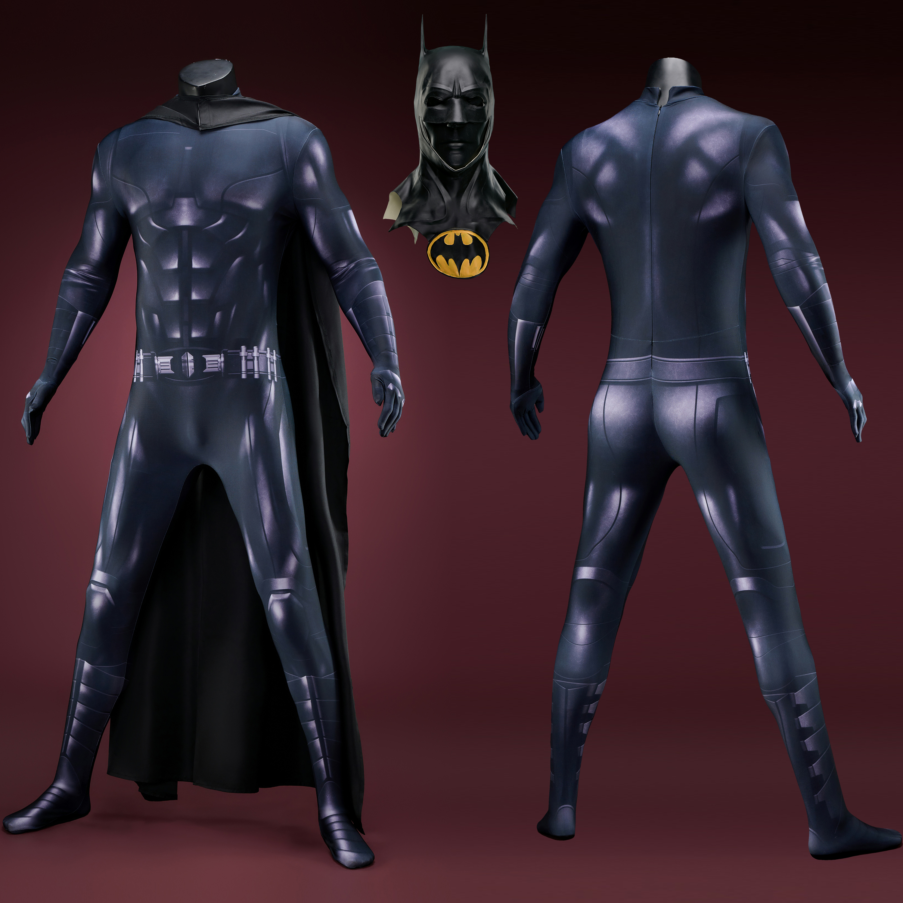 The Flash 2023 Batsuit Costume Cosplay Suit Outfit Ver2