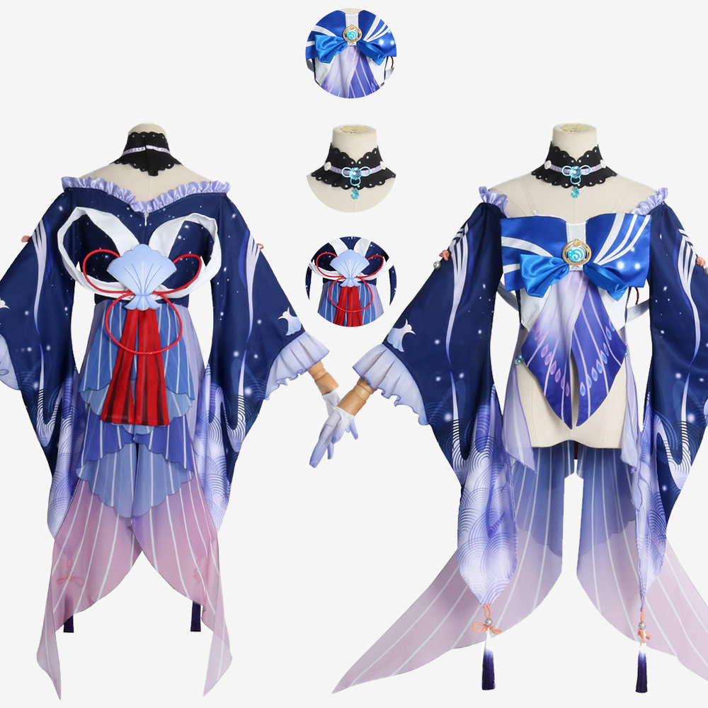 Genshin Impact Sangonomiya Kokomi Costume Cosplay Suit Ver.1 Unibuy