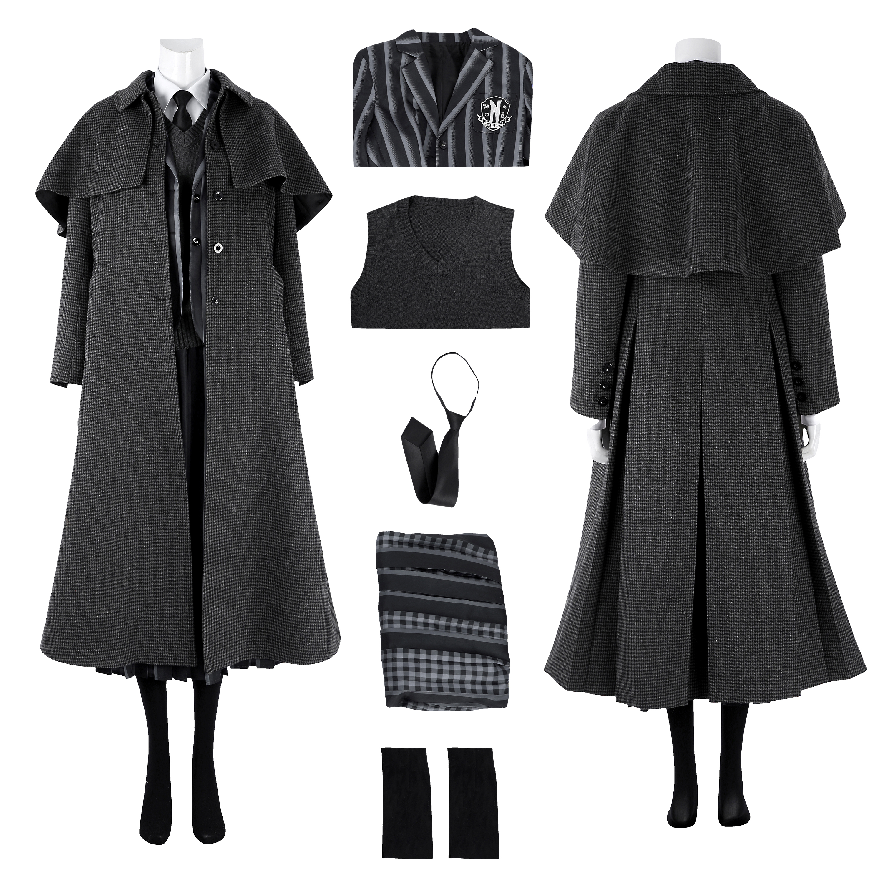 Wednesday 2 Wednesday Addams Costume Cosplay Suit Unibuyplus