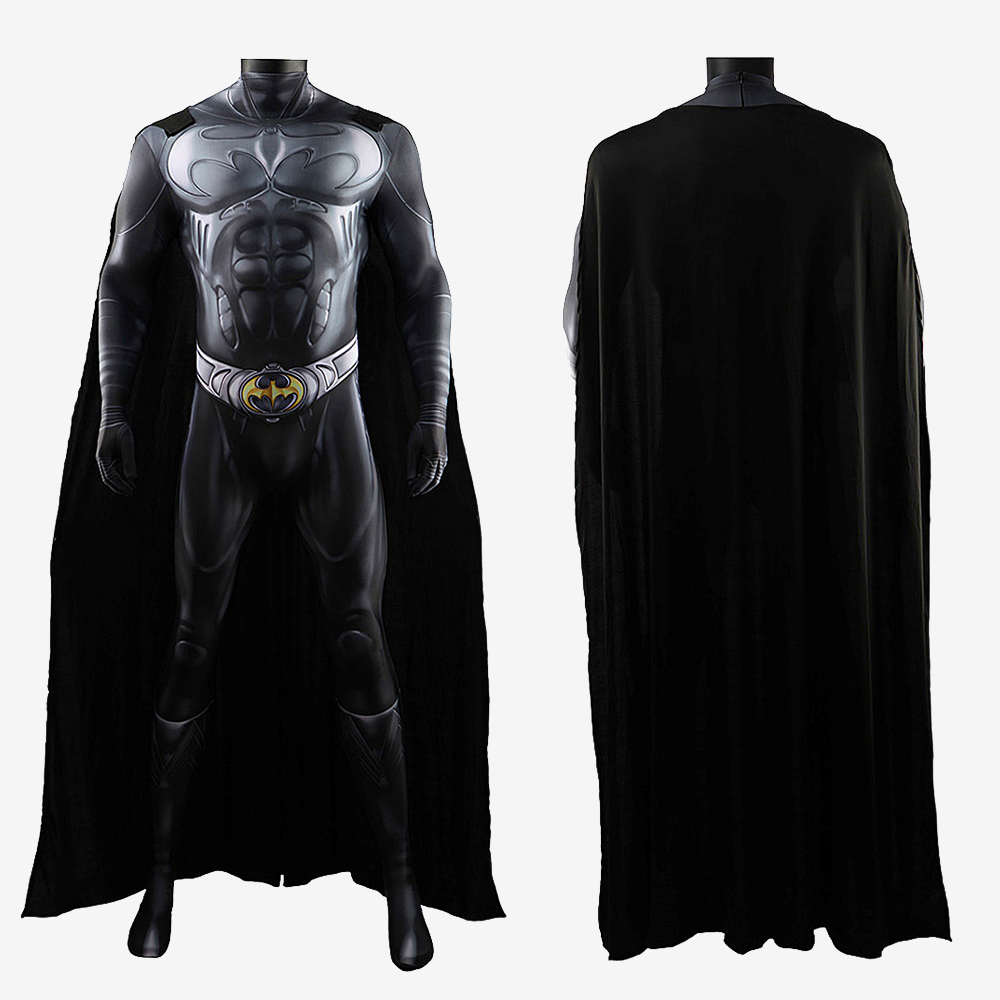 Batsuit Bodysuit Cosplay Costume Bruce Wayne with Cloak For Kids Adult Unibuy