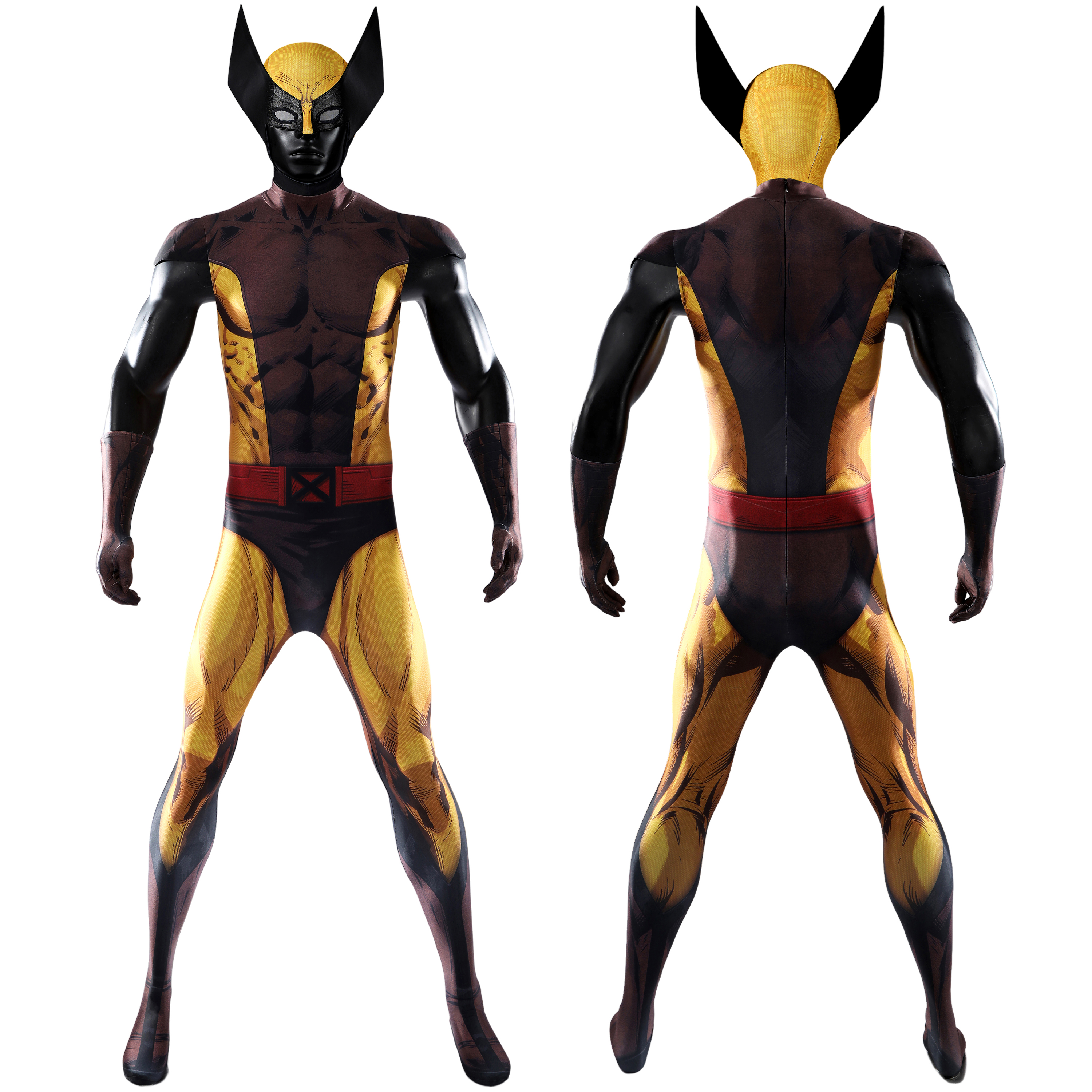 X-Men Wolverine Costume Cosplay Suit Brown Bodysuit Unibuyplus