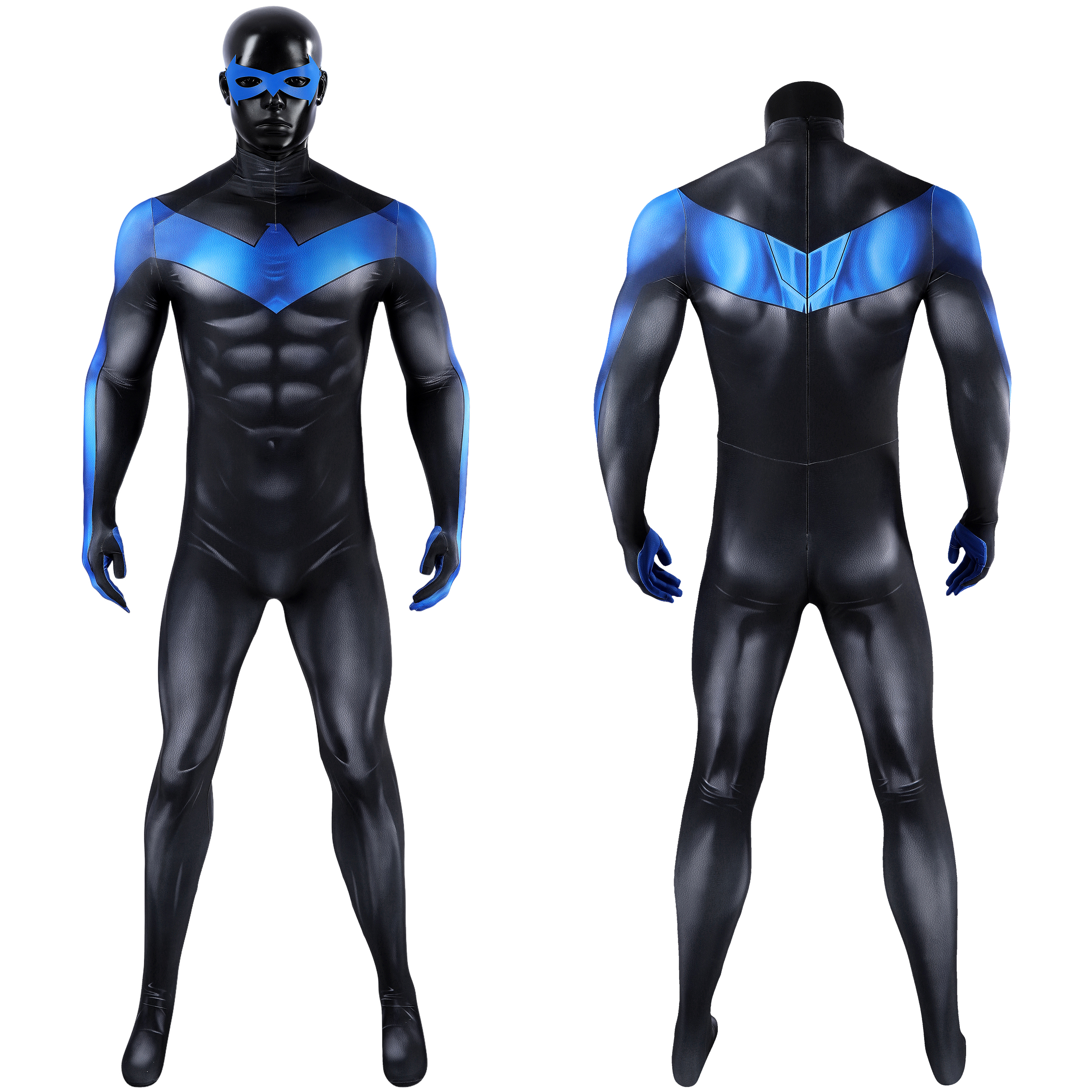 Blue V Costume Cosplay Suit Dick Grayson Bodysuit Unibuyplus