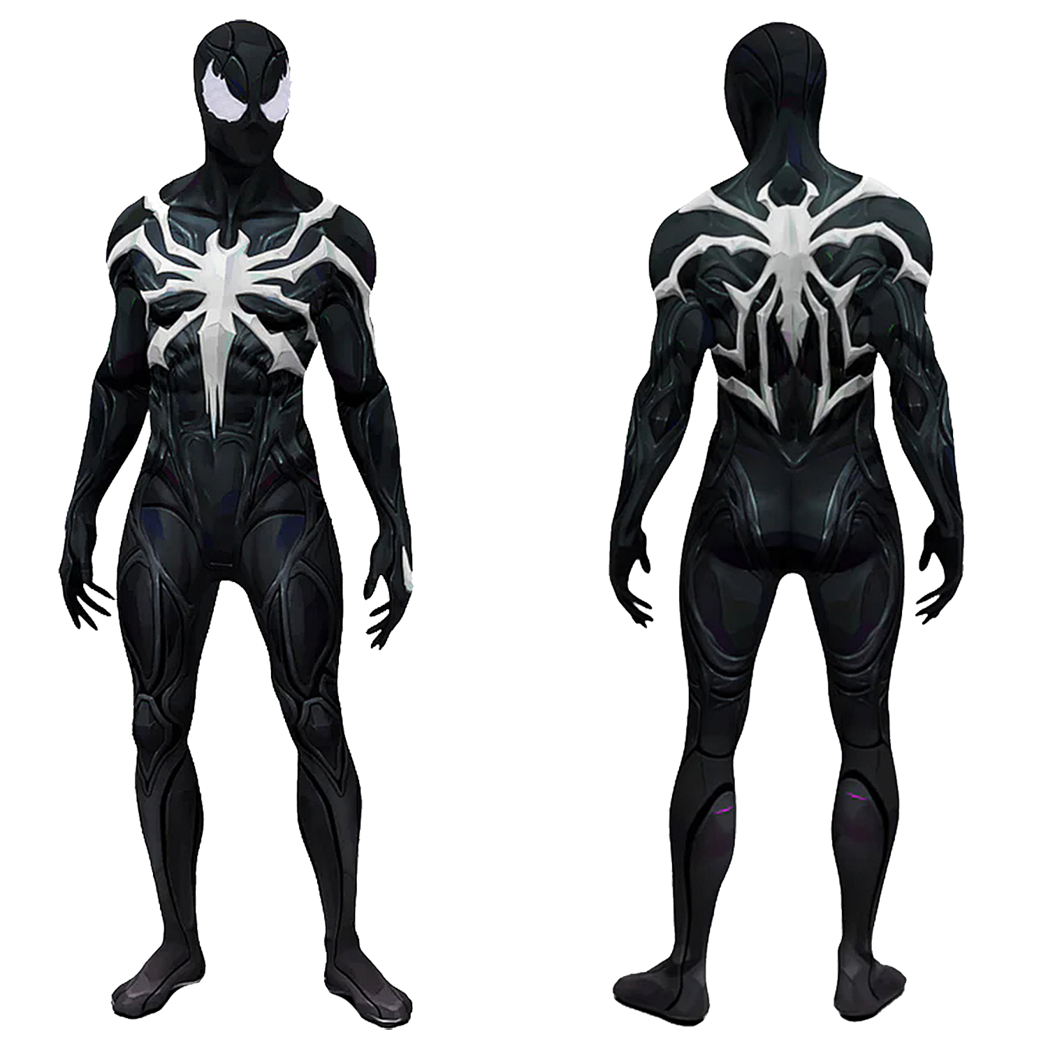 Marvel Rivals Symbiote Spider-Man Costume Cosplay Suit Bodysuit For Kids Adult Unibuyplus