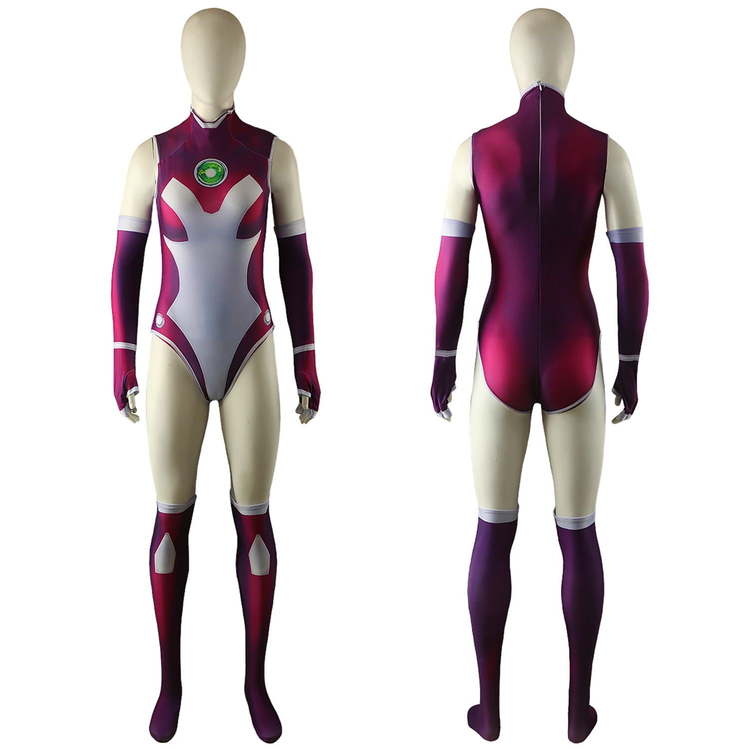 Teen Titans Starfire Bodysuit Costume Cosplay Suit For Kids Adult Unibuyplus