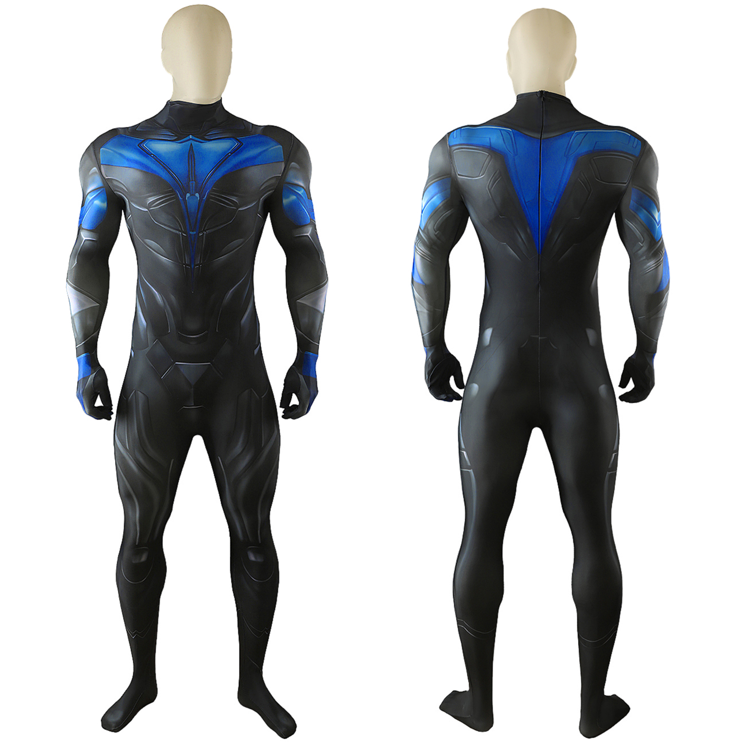 Titans Blue V Costume Cosplay Suit Jumpsuit Dick Grayson Bodysuit Unibuyplus