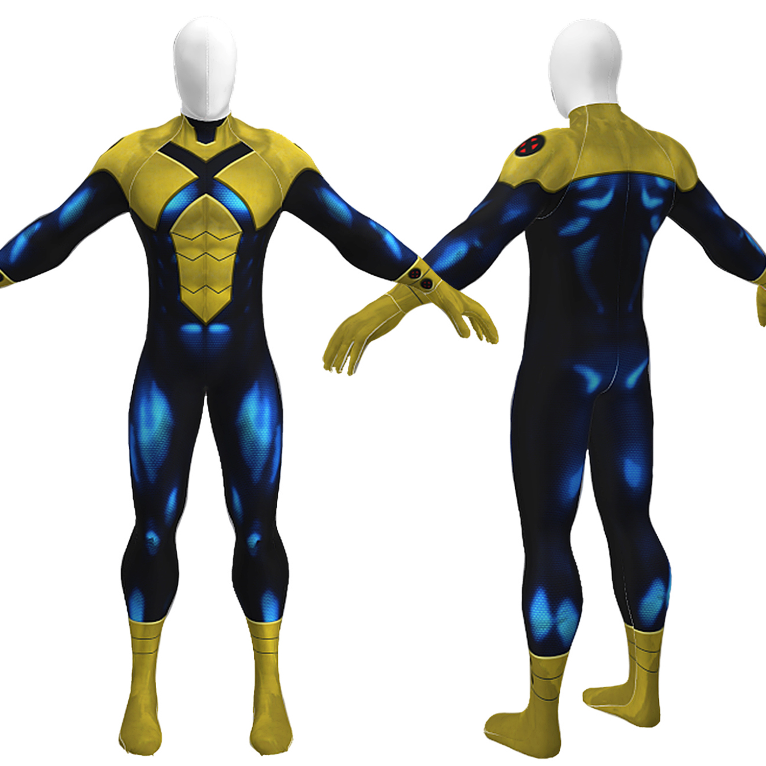 X-Men Cyclops Costume Cosplay Suit Bodysuit For Men Kids From the Ashes Unibuyplus