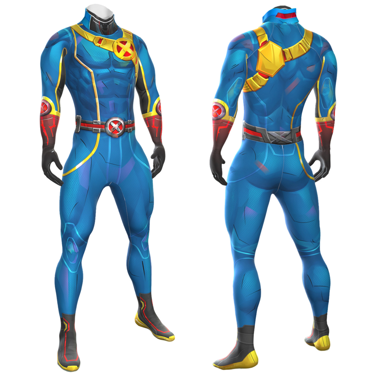 Marvel Rivals Cyclops Bodysuit Costume Cosplay Suit For Kids Adult Unibuyplus