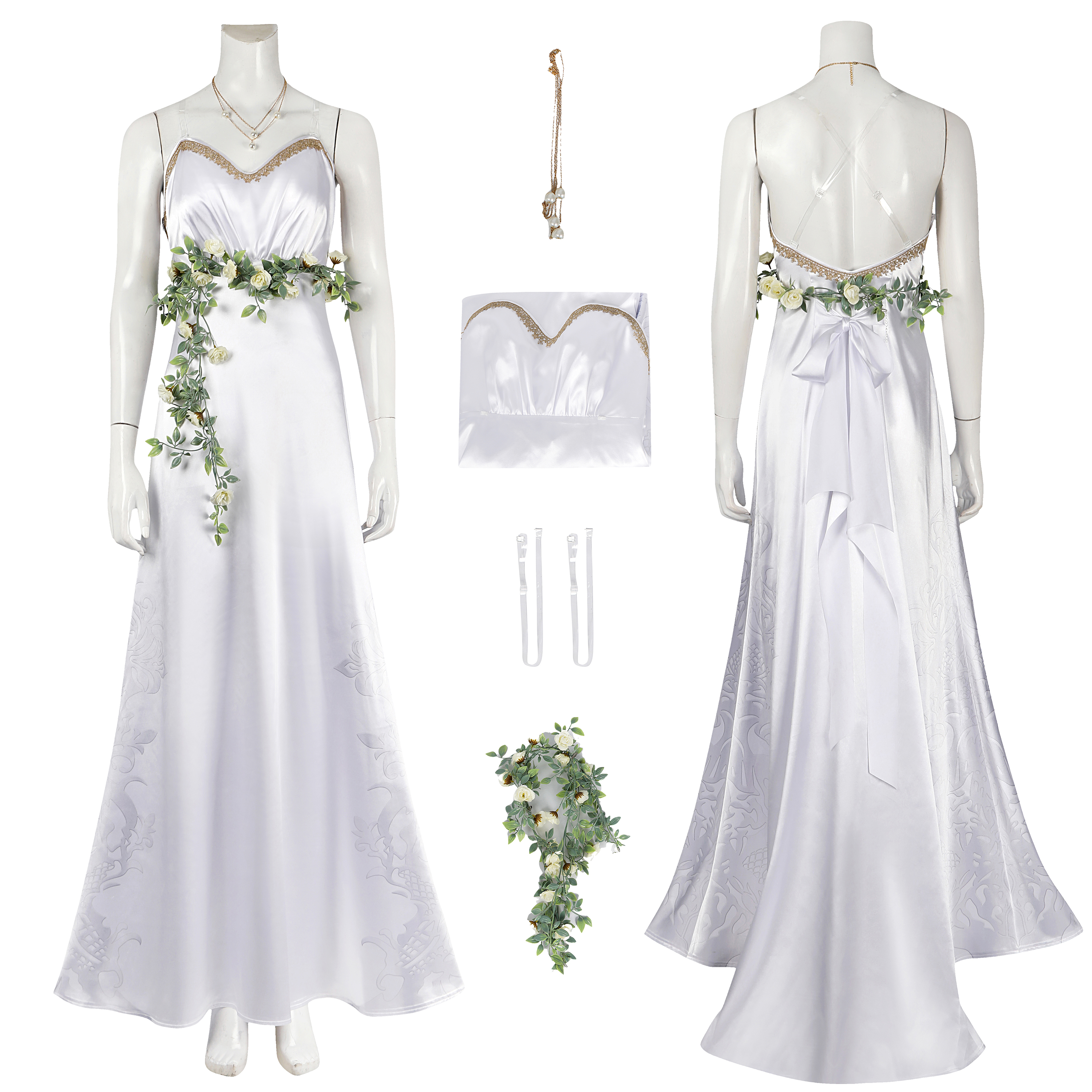 Aerith Gainsborough Loveless White Costume Cosplay Suit Final Fantasy VII Rebirth Unibuyplus