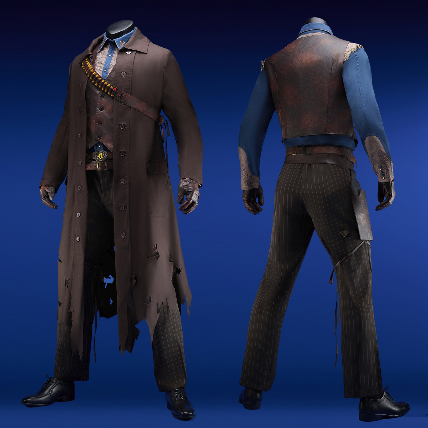 Ghoul Costume Cosplay Suit with Coat Unibuyplus