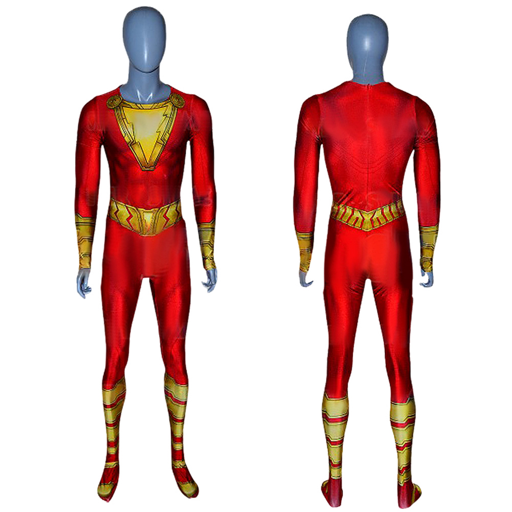 Shazam! Billy Batson Costume Cosplay Suit Bodysuit For Kids Adult Unibuyplus