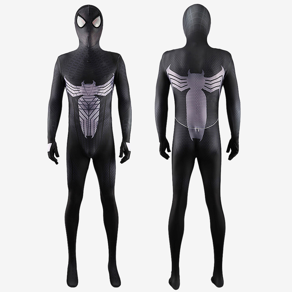 Spider-Man 3 Black Spider-Man Costume Cosplay Suit Bodysuit For Men Kids Unibuyplus