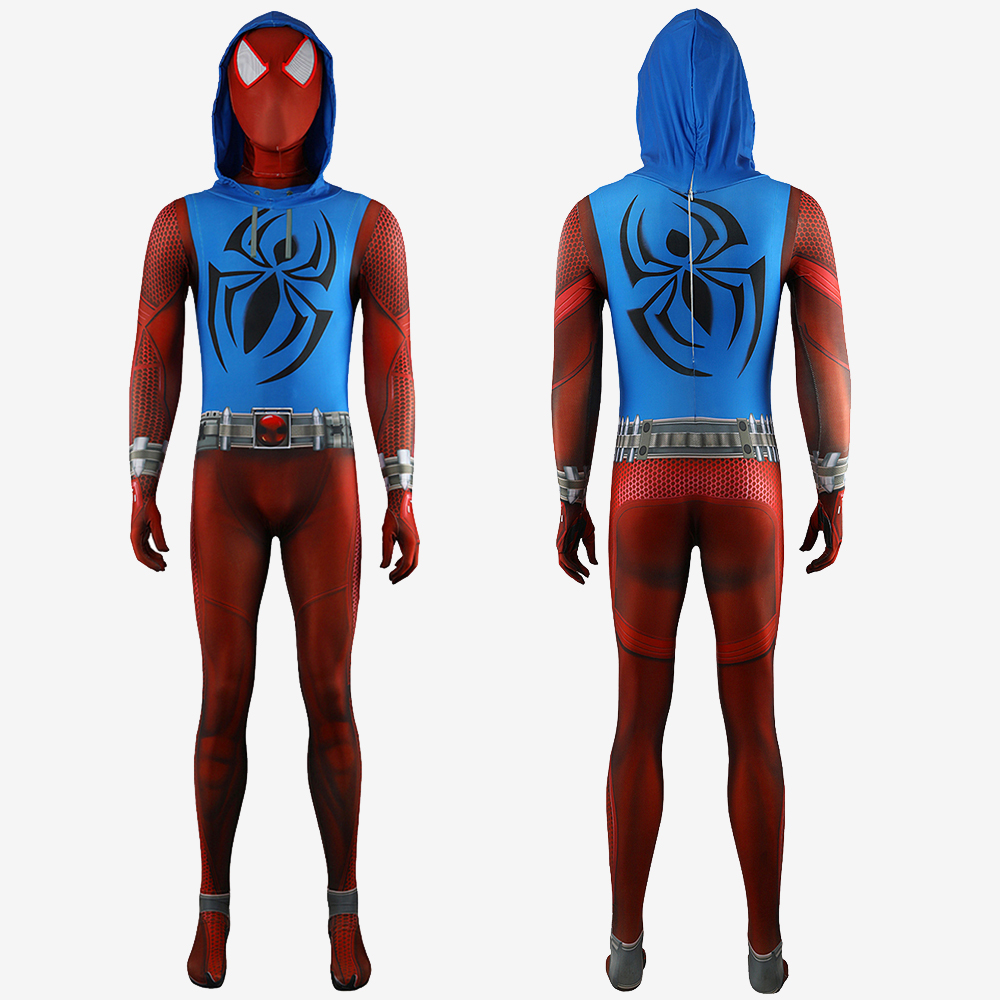Scarlet Spider Ben Reilly Suit Costume Cosplay Bodysuit Across the Spider-Verse For Men Kids Unibuyplus