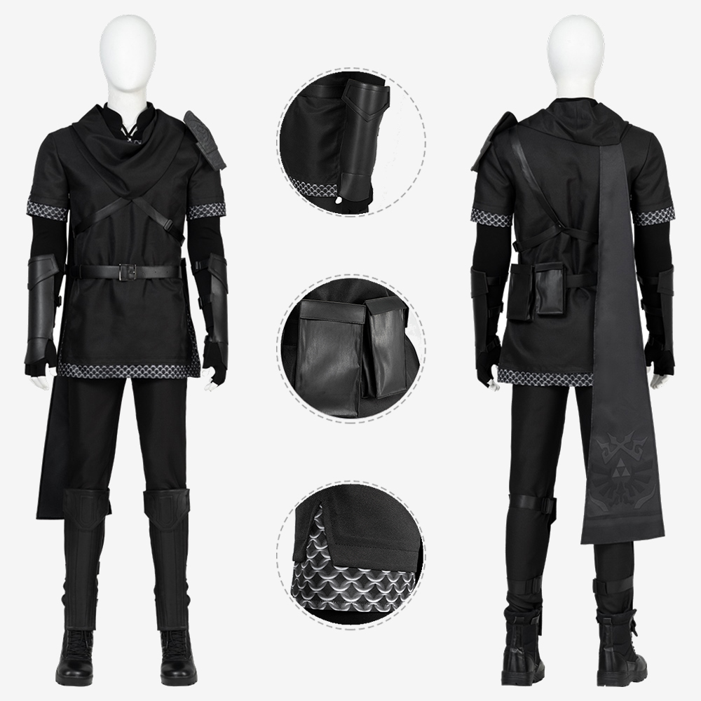The Legend of Zelda: Tears of the Kingdom Dark Link Costume Cosplay Suit Outfit Unibuyplus