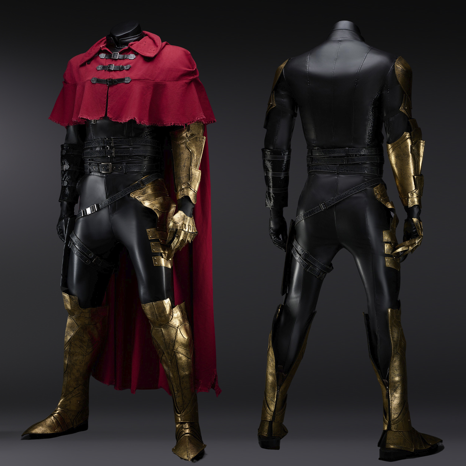 Final Fantasy VII Vincent Valentine Costume Cosplay Suit with Cloak Ver.1 Unibuyplus