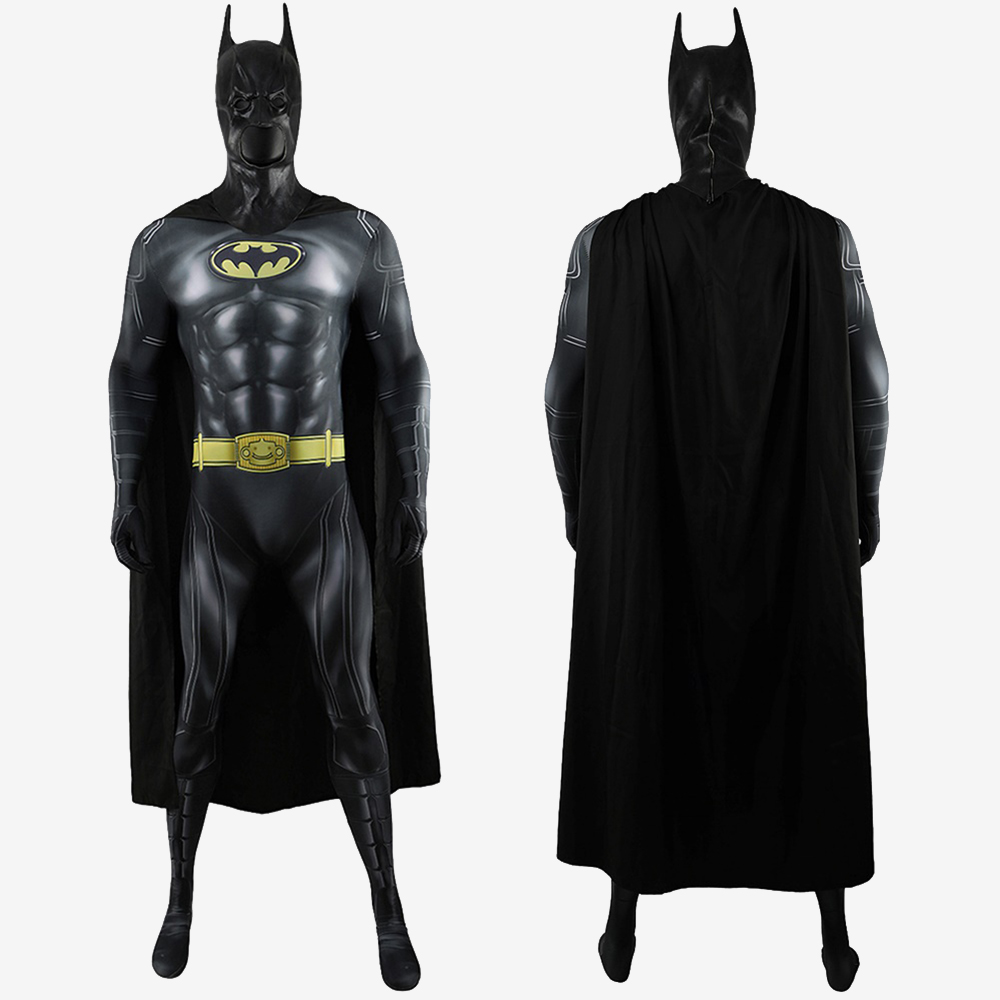 The Flash Batsuit Bodysuit Cosplay Costume Bruce Wayne with Cloak For Kids Adult Unibuy