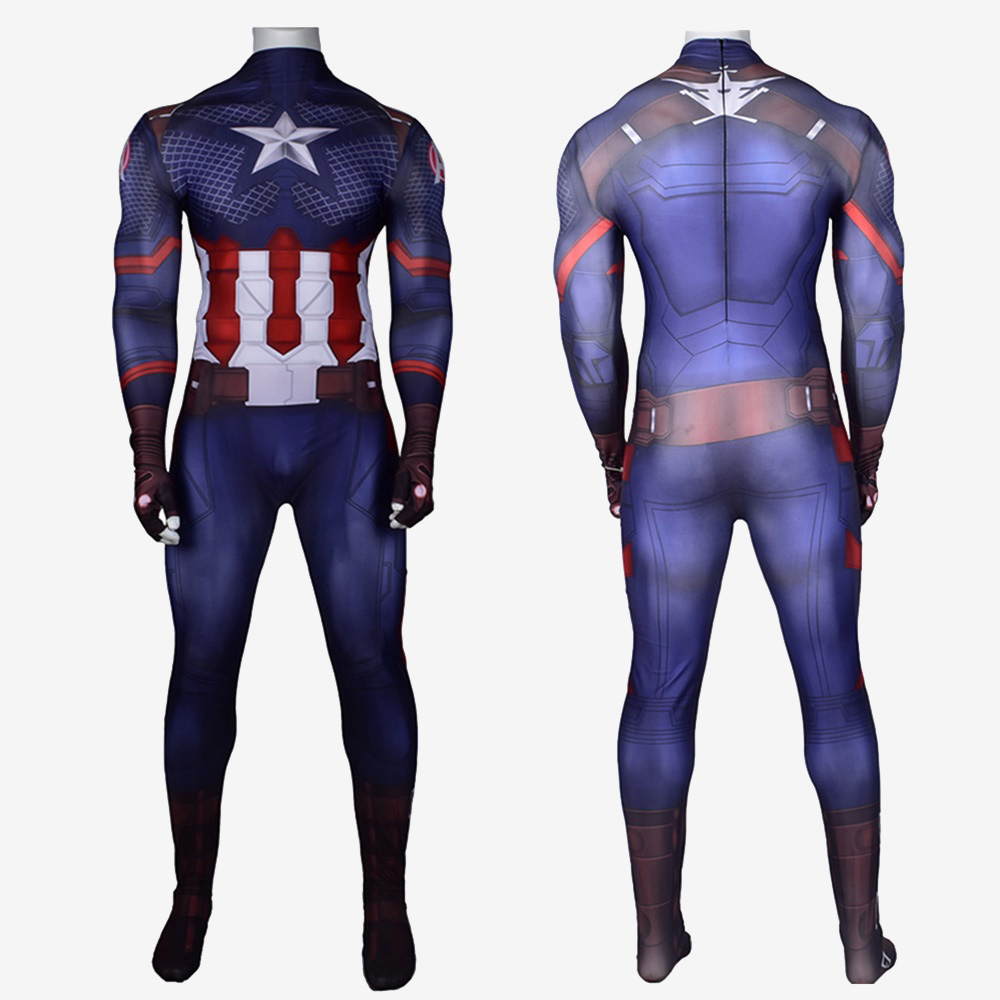 Captain America Civil War Costume Cosplay Suit Jumpsuit Bodysuit Unibuyplus